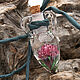 Rose Water - pendant jug lampwork glass cork, Pendant, Moscow,  Фото №1