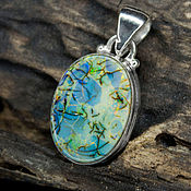 Украшения handmade. Livemaster - original item Silver pendant with opal 