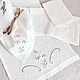 Белые льняные салфетки Подснежники. Салфетки. Мастерская вышивки Tanuelle. Ярмарка Мастеров.  Фото №4