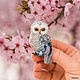 Order Brooches of the Owl 'Magnolia' and 'Willow'. Brooch bird. Coffeelena. Livemaster. . Brooches Фото №3