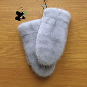 Аксессуары handmade. Livemaster - original item Mink mittens mittens for lovely ladies. SAPPHIRE.. Handmade.