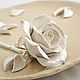 Plate with large rose. Plates. Elena Zaychenko - Lenzay Ceramics. My Livemaster. Фото №5