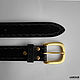 Order Belt leather embossed type Pragi Thick horseshoe. Labour. Livemaster. . Straps Фото №3