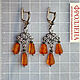 Amber. Earrings 'Red droplets' amber silver. Earrings. Frollena II. Natural Baltic amber. My Livemaster. Фото №6