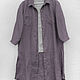 Заказать Платье-рубашка из льна в цвете "какао". LINEN & SILVER ( ЛЕН и СЕРЕБРО ). Ярмарка Мастеров. . Рубашки Фото №3
