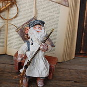 Сувениры и подарки handmade. Livemaster - original item Christmas decorations: Cotton Toy Janitor. Handmade.