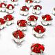 Light Siam/silver,  Шатоны ss12 (3мм), Preciosa , 10 шт, Кристаллы, Москва,  Фото №1