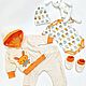 Комплект для новорожденных "Апельсиновый Зая" экрю, Комплекты одежды для малышей, Воронеж,  Фото №1