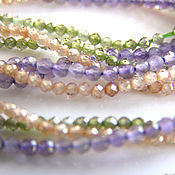 Материалы для творчества handmade. Livemaster - original item Zircon natural beads 1,5 - 2 mm. Handmade.