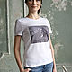 Women's t-shirt funny with Owl pattern, funny t-shirt. T-shirts. Lara (EnigmaStyle). My Livemaster. Фото №6