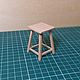 Dollhouses: Scandinavian-style stool in 1/12 scale. Doll houses. papa_marko. Интернет-магазин Ярмарка Мастеров.  Фото №2