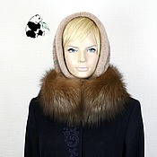 Аксессуары handmade. Livemaster - original item Collar snood fringe of silver fox fur 