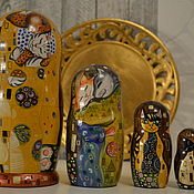 Русский стиль handmade. Livemaster - original item Dolls: Cats in the style of Gustav Klimt. Handmade.
