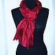 Crimson Silk Scarf women's autumn demi-season silk scarf. Scarves. Silk scarves gift for Womans. My Livemaster. Фото №6