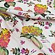 Ткань Костюмный Плательный Лён Emanuel Ungaro Гортензии Италия. Ткани. LOSCUT TESSUTI | Ткани из Италии. Ярмарка Мастеров.  Фото №7