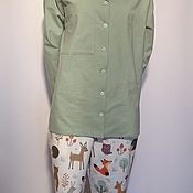 Одежда handmade. Livemaster - original item Women `s pajamas , Eucalyptus . 