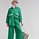 Заказать Рубашка женская oversize зеленая. Модный дом PARLE. Ярмарка Мастеров. . Рубашки Фото №3