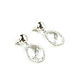 Earrings with cubic zirconia silver, transparent earrings, large earrings. Earrings. Irina Moro. My Livemaster. Фото №6
