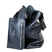 Сумки и аксессуары handmade. Livemaster - original item Bag leather Bag black bag shopping Bag large shopper t-shirt Bags. Handmade.