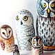 Matryoshka Owl 5 local Acrylic Wood Painting. Dolls1. matryoshka (azaart). Online shopping on My Livemaster.  Фото №2