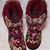 Обувь ручной работы handmade. Livemaster - original item Felted Slippers. Boots for home. Country boots. Handmade.