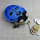 Coin holders: Ladybug blue, Coin boxes, Zheleznodorozhny,  Фото №1