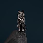 Украшения handmade. Livemaster - original item Silver bead "Wolf" collection "Forest Guardians". Handmade.