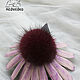 Order Echinacea Purple Leather and Fur Brooch. medwedkoLeather. Livemaster. . Brooches Фото №3