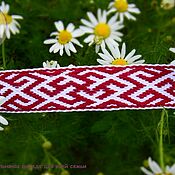 Русский стиль handmade. Livemaster - original item Och Englia Overcome grass and Fern flower white and burgundy. Handmade.
