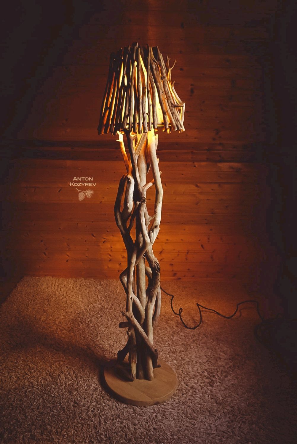 Торшер напольный из дерева своими руками фото и схема