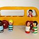 Order Wooden car Bus with passengers School. Shop Grizunok teether. Livemaster. . Rolling Toys Фото №3