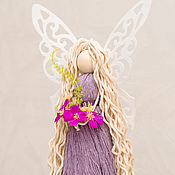 Куклы и игрушки ручной работы. Ярмарка Мастеров - ручная работа Angel macrame large wings violet dress. Handmade.