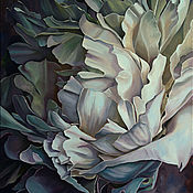 Diptych with peonies, oil on canvas 18h24
