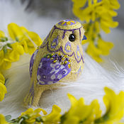 Куклы и игрушки handmade. Livemaster - original item Felt toy: decorative yellow bird. Handmade.