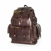 Backpack leather brown womens Aurika