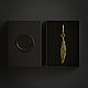 Серьга Feather Earring Brass. Одиночная серьга. The Vale of Tears. Ярмарка Мастеров.  Фото №4