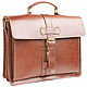 Men's leather briefcase Premier red, Men\'s bag, St. Petersburg,  Фото №1