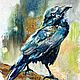 Картина  с птицей ворон, Картины, Ижевск,  Фото №1