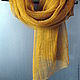 Scarf linen Olive Yellow (72cmx 200cm). Wraps. Initasworks (Inita). Online shopping on My Livemaster.  Фото №2