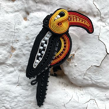 Украшения ручной работы. Ярмарка Мастеров - ручная работа Брошь птичка. Handmade.
