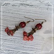 Украшения handmade. Livemaster - original item Carnelian earrings with pendants. Handmade.