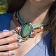 Order Beaded necklace Summer green orange violet. Natalia Luzik Jewelry&Accessories (nataluzik). Livemaster. . Necklace Фото №3