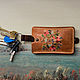 Leather key purse with hand embroidery MARJA, Housekeeper, Pereslavl-Zalesskij,  Фото №1
