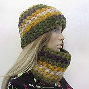 Аксессуары handmade. Livemaster - original item Knitted set - hat and snood 