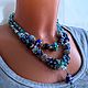  stylish decoration on the neck, bright blue necklace. Necklace. Treasures Of Aphrodite. My Livemaster. Фото №5
