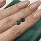муассанит черный пара 2 шт. Заготовки для украшений. Exclusive Gems. Интернет-магазин Ярмарка Мастеров.  Фото №2