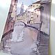  Diptych in watercolor Venice (urban landscape gray-pink ochre. Pictures. Pastelena. My Livemaster. Фото №6