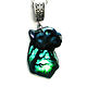 Transparent pendant 'Panther' Jewelry resin. Jungle, Pendants, Engels,  Фото №1
