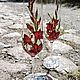 Order Purple gladioli glasses with stained glass painting. vitrazhnaya-rospis (vitrazhnaya-rospis). Livemaster. . Wine Glasses Фото №3