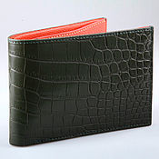 Сумки и аксессуары handmade. Livemaster - original item Wallet-purse made of genuine crocodile leather (under STS) IMA0956ArmyO4. Handmade.